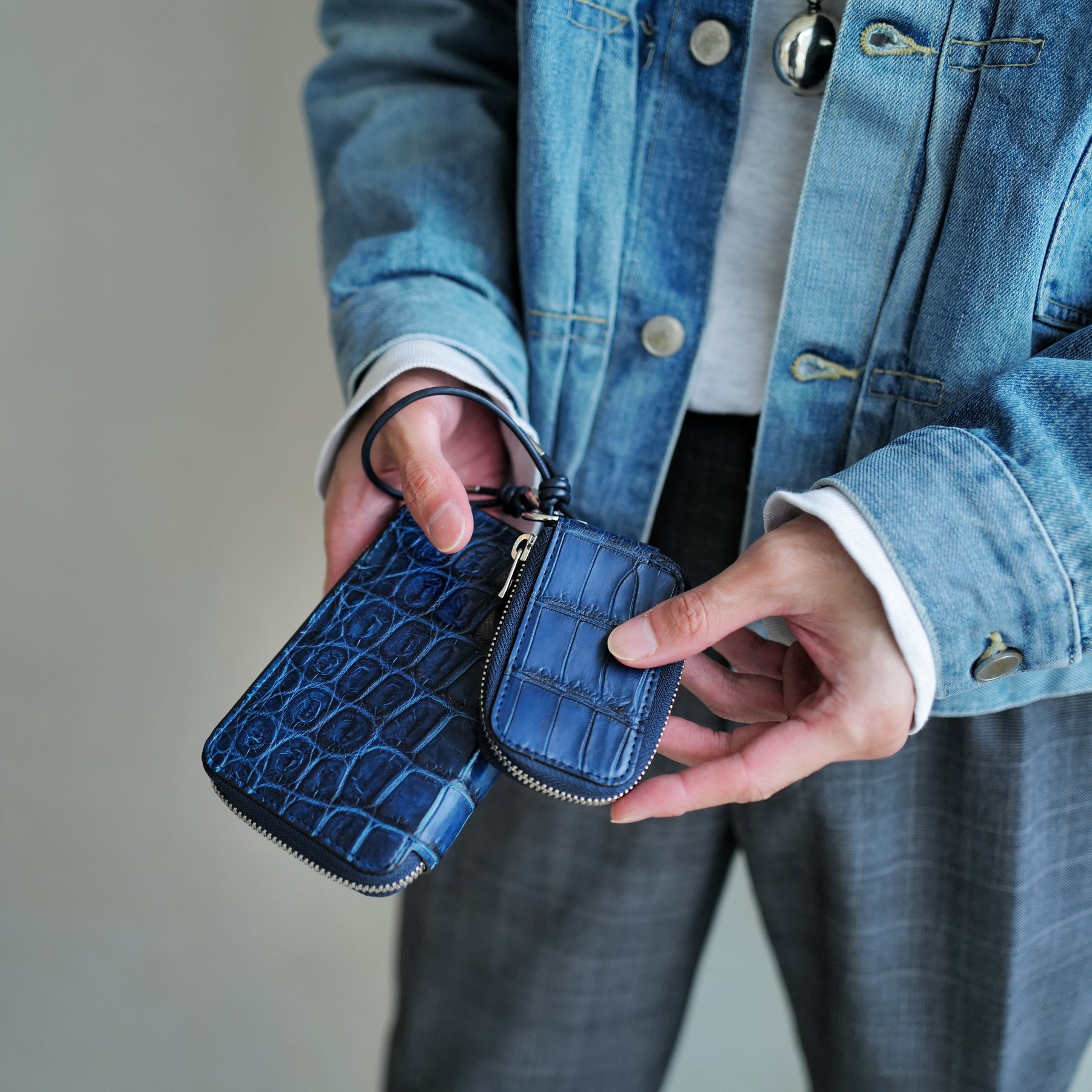 CRISTY SMART KEY CASE / AI CROCO｜藍染クロコダイル エキゾチックレザーの上質キーケース メンズ レディース｜ITTI（イッチ）公式