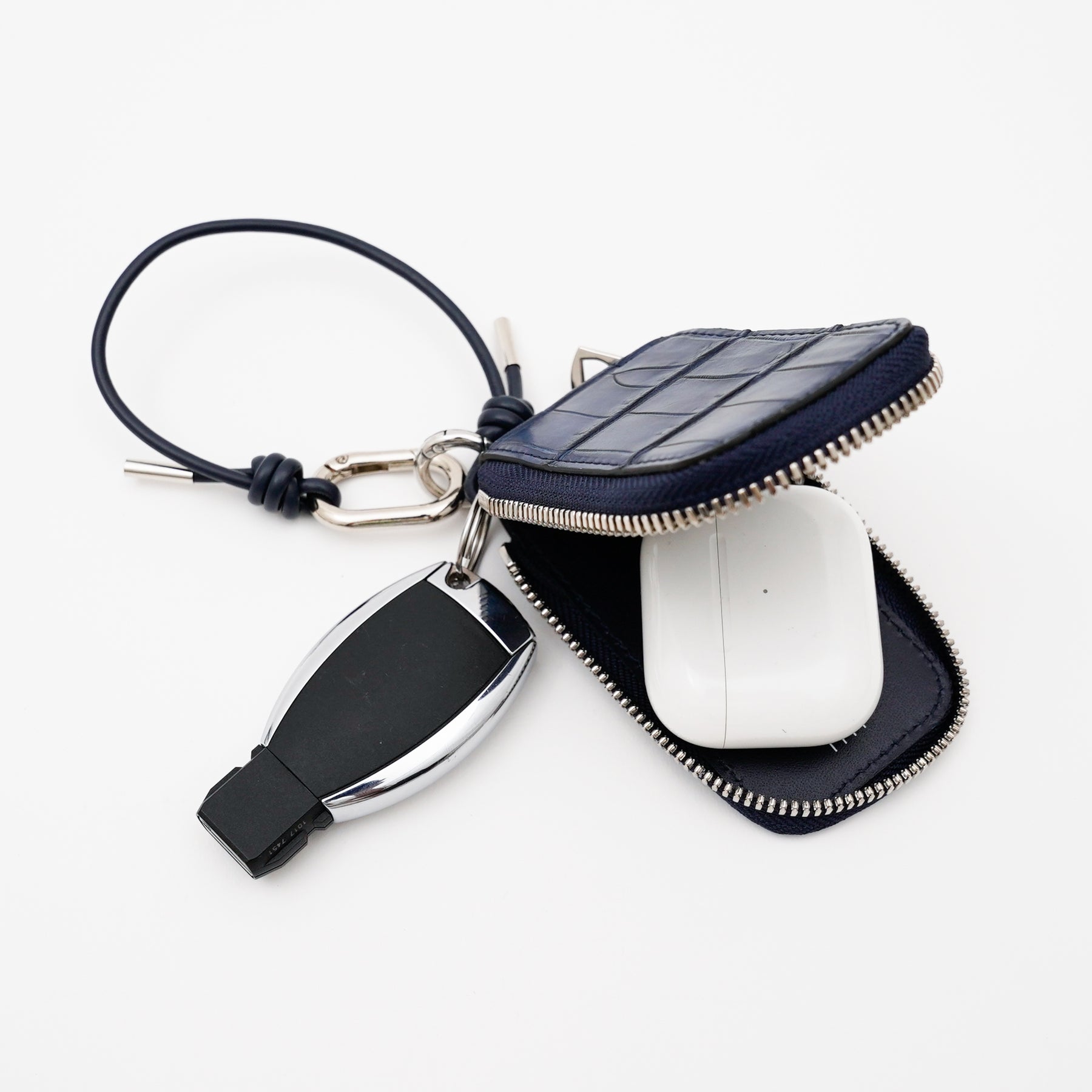 CRISTY SMART KEY CASE / AI CROCO｜藍染クロコダイル エキゾチックレザーの上質キーケース メンズ レディース｜ITTI（イッチ）公式