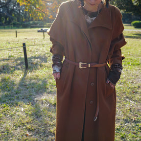 ITTI (イッチ) | Metal by The Letters SLIM WESTERN BELT / STNB (メタルバイザレターズ スリムウエスタンベルト / スムースヌバック) | 切り替え レザー ブランド 贈り物 ギフト プレゼント | レディース モデル 着用