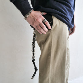 ITTI (イッチ) - CRISTY RING CHAIN KNOT CHARM / STCOW (クリスティリングチェーンノットチャーム / ステッチカウレザー) | キーホルダー 鍵 リング レザー ブランド メンズ レディース 贈り物 ギフト プレゼント