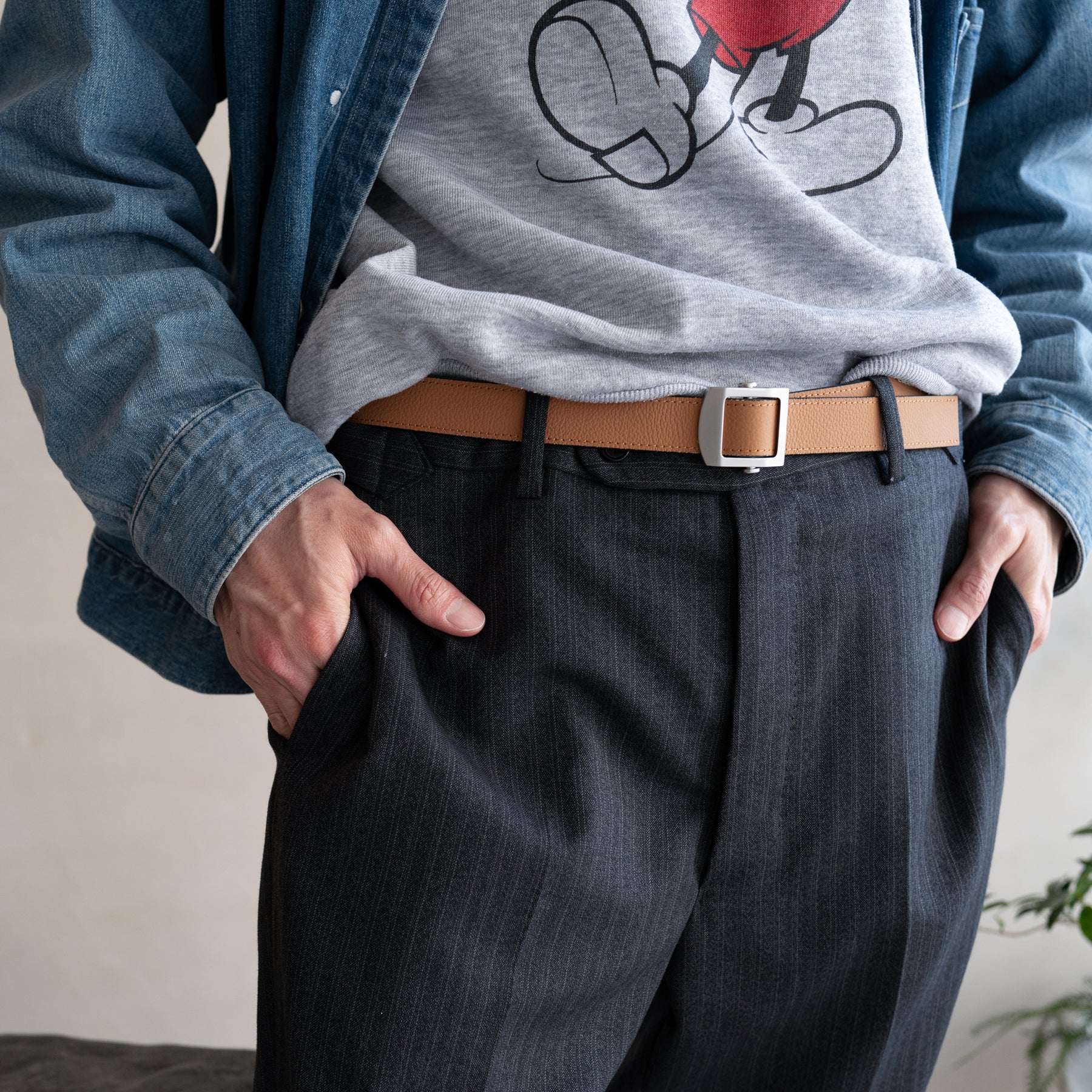 HERRIE HOLELESS BELT / DIPLO JP｜ホールレスベルト 真鍮バックル 本革ベルト メンズ レディース ブランド｜ITTI（イッチ）公式