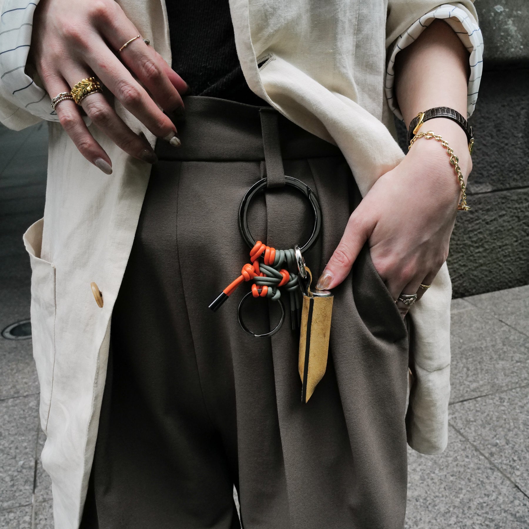 CRISTY KNOTMAN RING / RAPTO JP｜丸革紐手編み 本革キーリング メンズ レディース ギフト｜ITTI（イッチ）公式