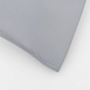 TTI (イッチ) | HERRIE KINCHAKU POUCH - PM / DIPLO SKY(ヘリー キンチャクポーチ - ピーエム / ディプロスカイ)レザー 巾着 バッグ カバン 鞄 かばん ポーチ 本革 黄色 イエロー グレー 灰色 ねずみ ミニ メンズ レディース ユニセックス