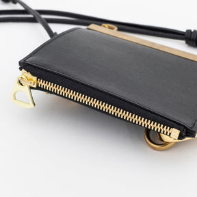 CELLIE MINI ZIPPER POUCH / RAPTO (シェリーミニジッパーポーチ / ラプト) | コインケース ショルダー レザー ネックレス アクセサリー メンズ レディース 首掛け 斜めがけ ブラック 黒 イエロー 黄色 グレー 灰 ねずみ